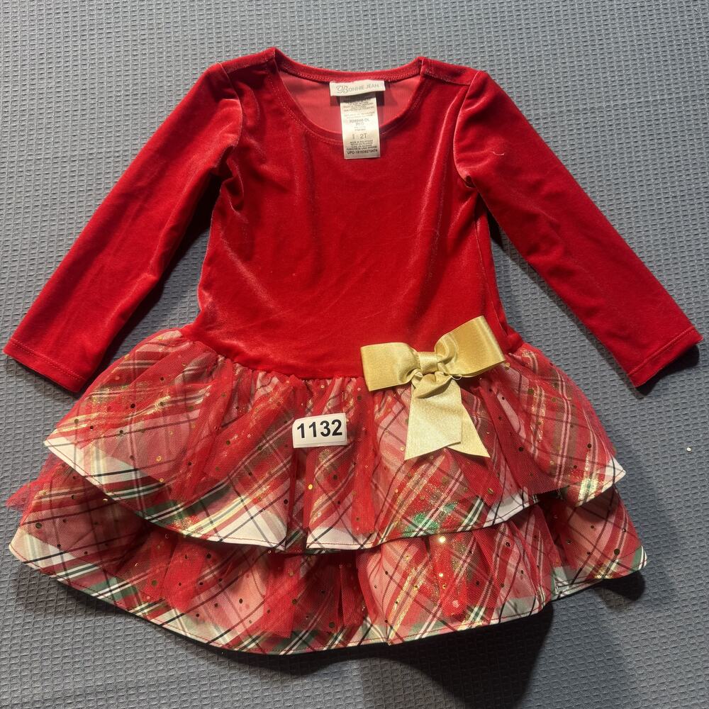 Bonnie Jean Red Girls Dress Sz 2T‎ Pre-Owned Excellent